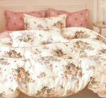 Eurofirany kahepoolne puuvillasatiinist voodipesukomplekt SBA-067, 180x200 cm, 3-osaline