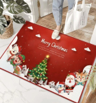 Eurofirany j&otilde;ululine uksematt Merry Christmas DSB01-07, 60x90 cm, punane