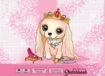 Sketchbook 197x145/48K 100g TW Princess Dog - V&auml;rske