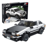 CaDA White Construction Blocks Kaugjuhitav Toyota Trueno AE86 Initial-D 325 tk RC Dual Mode Town Car C51086W, uniwersalny