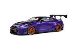 Diecast mudel Solido S1805812 Nissan Gt-R (R35) W/ Liberty Walk Body Kit 2.0 Purple 2022 1/18