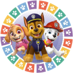 &Uuml;hekordsete taldrikute komplekt Paw Patrol, 18 cm, 8 tk.