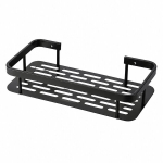 Seinale kleebitav riiul vannituppa ja k&ouml;&ouml;ki, must, 30.5x13x5.5 cm