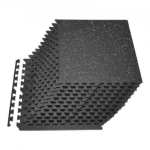 Pehme Puzzle-t&uuml;&uuml;pi spordip&otilde;randakate, 24 tk komplekt, EVA-vaht, 61 x 61 x 1,4 cm, must hallide t&auml;ppidega