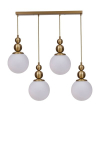 Opviq ripplamp 9050-6, kuldne/valge