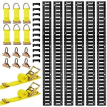 E-Track kinnitussiinide komplekt, 6 tk, 1,5 m, rihmade ja tarvikutega kaubikutele ja haagistele