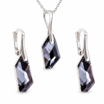 H&otilde;bedane ehtekomplekt naistele &bdquo;Hyperborea (Silver Night)&ldquo; Swarovski&reg; kristallidega