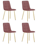 4-osaline s&ouml;&ouml;gitoolide komplekt Kara, roosa/kuldne