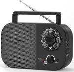 Kaasaskantav 3-sagedusribaga FM/AM/SW raadio, AC/DC, must, EL pistik