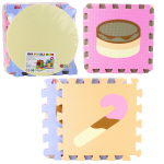 Pastelsetes toonides pehme puslematt 16 tk.