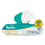 Pampers Aqua Soft Touch salvr&auml;tid beebidele, 60 salvr&auml;tikut