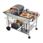 V&auml;ligrillilaud VEVOR WER-V3 ratastega, 1360 x 760 x 790 mm