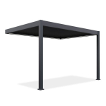 Paviljon Pergola Elegance Wall Automatic 3x4 LED-iga, tumehall
