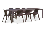 9-osaline &otilde;uem&ouml;&ouml;blikomplekt Tiberina Bistro/Tevere, laud 211&ndash;275 cm, Terra