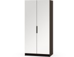 Riidekapp peegliga Mirtillo, 100x60x216 cm, must