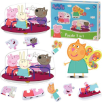 Dodo Peppa ja s&otilde;brad 3-in-1 mosaiik lastele, suured osad