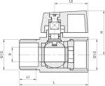Kfa Mini kuulkraan 1/2" keermega