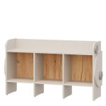 Raamaturiiul Mebelbos Ping, 110,4x30,6x64,3 cm, liivakarva