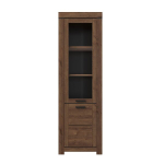 Vitriinkapp Mebelbos Brandson 1d1w, 64,4x40x210 cm, pruun