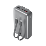 Akupank Rivacase Power Bank VA2612, 20000 mAh, 30W, 2x USB-A, 1x USB-C, toitekaabel, Lightning kaabel