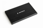 Arvuti Gembird HDD korpus EE2-U3S-3, USB 3.0, must, &uuml;hilduv 2.5'' SATA HDD-ga