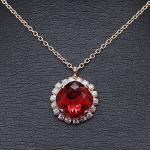 Naiste kaelakee DiamondSky Swarovski kristallidega, Glare III (Scarlet)