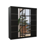 Riidekapp ADRK Furniture Dalmatia, must