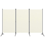 vidaXL 3 paneeliga ruumijagaja, kreemjasvalge, 260 x 180 cm
