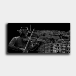 Reproduktsioon Viiuldaja (black and white)