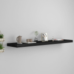 vidaXL seinariiul, must, 120 x 23,5 x 3,8 cm MDF