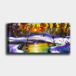 Reproduktsioon l&otilde;uendil Talv, 50x120 cm