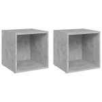 vidaXL telerikapid, 2 tk, betoonhall, 37 x 35 x 37 cm, puitlaastplaat