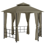 vidaXL varikatus k&uuml;lgseintega, 3,1x2,7 m, pruunikashall
