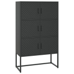 vidaXL k&otilde;rge kapp, must, 80x35x135 cm, teras, Juoda