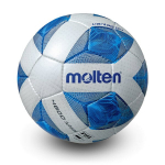 Molten futsal pall F9A4800 S&uuml;nt. nahk, valge/sinine/h&otilde;be
