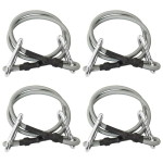 310252 vidaXL Ropes with Carabiner 4 pcs Rubber