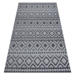 Dywan Strukturalny SOLE D3852 Boho, rombid - lame kootud hallikat tooni