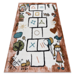 Vaip FUN Hop lastele, loomad roosa