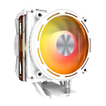 Darkflash E400 PLUS White protsessori aktiivne jahutus, 2 ventilaatorit, 120 mm, PWM, ARGB, 235 W TDP, AM4/AM5