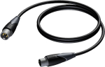 Procab kaabel 1KPCL117, 3 m, XLR isane, XLR emane, must, audio, 28 AWG, OFC, punutud varjestus, paindlik PVC &uuml;mbris