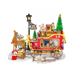 Robotime Rolife puidust konstruktor Reindeer Express, j&otilde;ulukelk, DS059, 209 tk