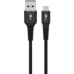 Goobay kaabel 74504, 2 m, Lightning USB-A, 3 A, 60 W, tekstiil, metallpistikud, must