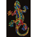 Teemantmosaiik raamiga Gekko Paua, 41x27 cm