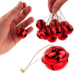 Metallist kellukesed, 12 tk., punane