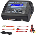 1 tk HTRC RC LiPo laadija, mis tasakaalustab 150W 10A 1-6S AC / DC C150 NiCd Li-Ion Life NiMH LiHV PB Smart aku (must)