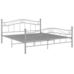 VidaXL voodiraam, hall, metall, 140 x 200 cm