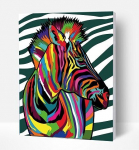 Maalimine numbrite j&auml;rgi Splat Planet Zebras, 30x40 cm