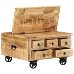 Kohvilaud t&ouml;&ouml;tlemata mangopuidust, 70 x 40 cm