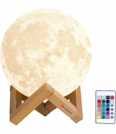 Goapa LED RGB &ouml;&ouml;lamp Moon, 14 cm, puldiga