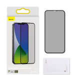 Kaitseklaas Baseus 2x Full screen 0,3 mm Anti Spy Light tempered glass with a frame telefonile iPhone 12 mini
